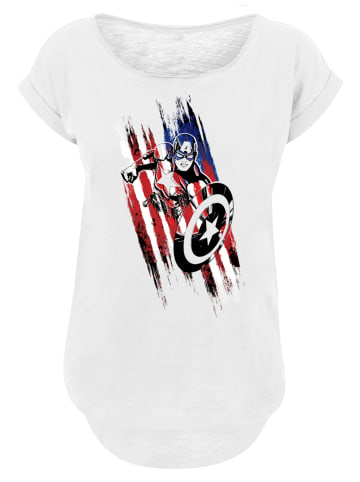 F4NT4STIC Long Cut T-Shirt Superhelden Avengers Captain America in weiß