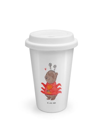Mr. & Mrs. Panda Thermobecher Krebs Astrologie ohne Spruch in Weiß