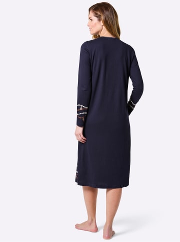 WITT WEIDEN Nachthemd in marine-champagner-bedruckt