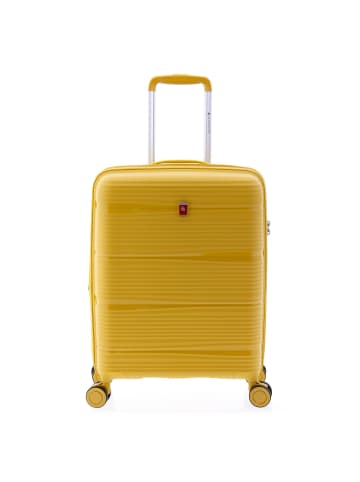 Gladiator 0800 4 Rollen Trolley 55 cm mit Dehnfalte in yellow