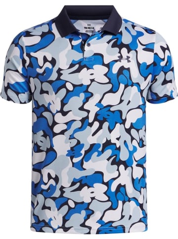 Under Armour Polo "Matchplay Printed Poloshirt" in Blau