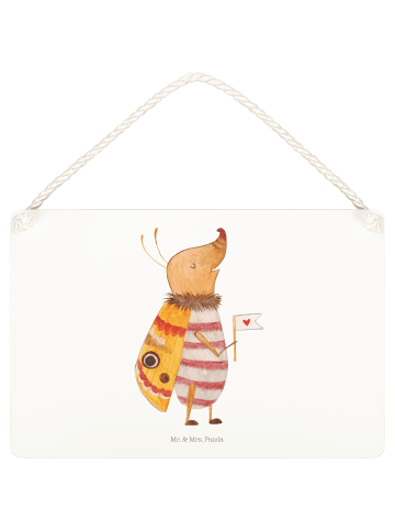 Mr. & Mrs. Panda Wandbild Holz Nachtfalter Fähnchen ohne Spruch in Transparent