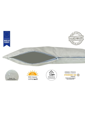 JACK 2er Set Outdoor Kissenhülle 40x60cm Uni in Hellgrau