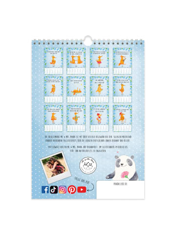Mr. & Mrs. Panda A4 Wandkalender 2026 Fuchs Collection mit Spruch in Weiß