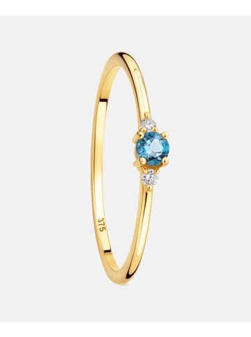 Diamant L'éternel Ring aus 375 Gelbgold mit Diamant mit Topas