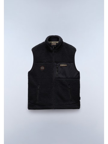 Napapijri Fleecejacke/Fleecepullover "Yupik V" in Schwarz