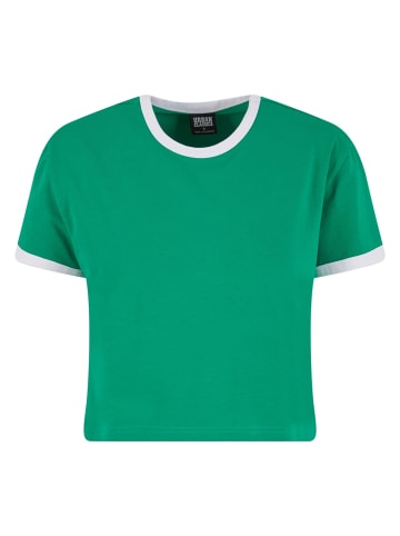 Urban Classics Urban Classics Ladies Contrast Retro T-Shirt in froggreen/white