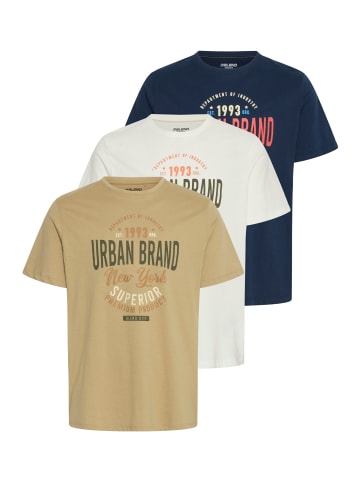 BLEND Rundhalsshirt BHJarbin 3er-Pack in bunt