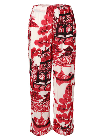 Marie Lund Pyjama-Hose in himbeer ecru