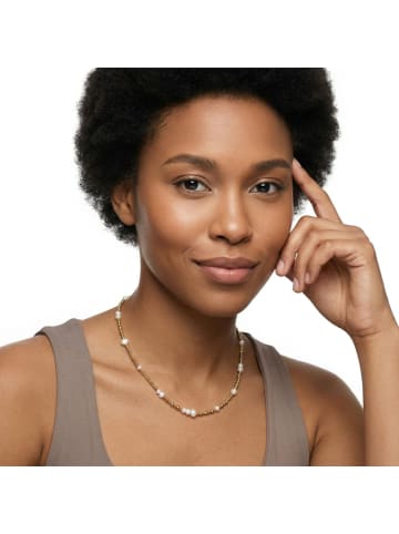 Noelani Halskette Edelstahl, IP gold in gold