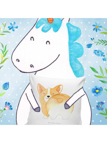 Mr. & Mrs. Panda couch kissen Corgi Po ohne Spruch in Weiß