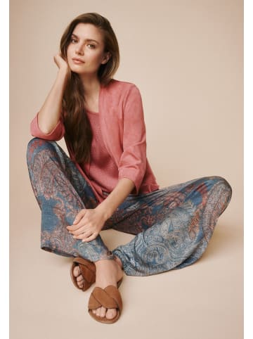 Betty Barclay Marlene-Hose mit elastischem Bund in Blau/Rot