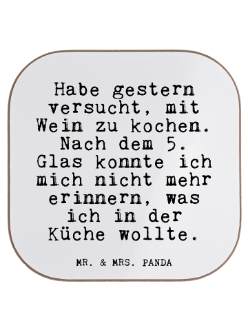 Mr. & Mrs. Panda Untersetzer Habe gestern versucht, mit... mit S... in Weiß