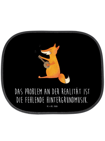 Mr. & Mrs. Panda Sonnenschutz Auto Fuchs Gitarre mit Spruch in Schwarz