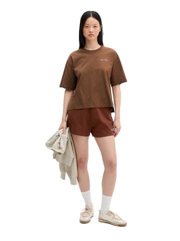 Marc O'Polo MOP Club '67 T-Shirt , Oversized, Back Print in Mid Brown