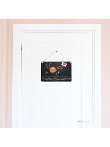 Mr. & Mrs. Panda holzbild Spinne Agathe Motivation mit Spruch in Kreidetafel