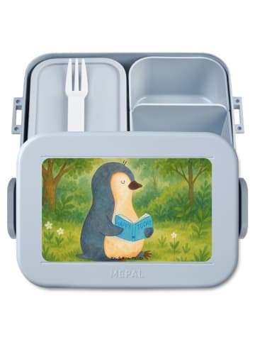 Mr. & Mrs. Panda Bento Box Pinguin Buch Design ohne Spruch in Blau Pastell
