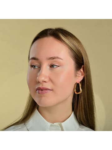 Adeliás Damen Ohrringe aus Edelstahl in gold