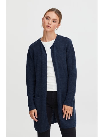 PULZ Jeans Longstrickjacke PZASTRID Long Cardigan 50206945 in blau