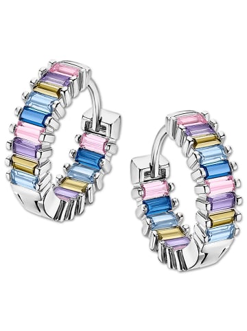 LOTUS silver Ohrringe Silber 925 Sterling Silber Zirkoniastein Creolen