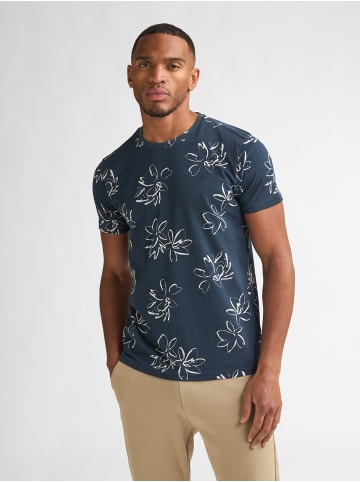 Petrol Industries T-Shirt mit Allover-Print Grafito in Blau