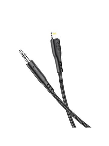 HOCO HOCO AUX Audio Jack 3,5 mm Kabel kompatibel mit iPhone in Schwarz