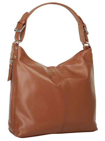 Samantha Look Handtasche echt Leder in cognac