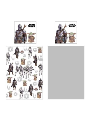 COFI 1453 Star Wars Bettbezug 135x200 cm + Kissen 80x80 cm 100 % Baumwolle in Mehrfarbig