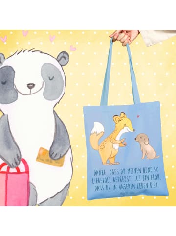 Mr. & Mrs. Panda Tragetasche Danke Hundesitter mit Spruch in Sky Blue