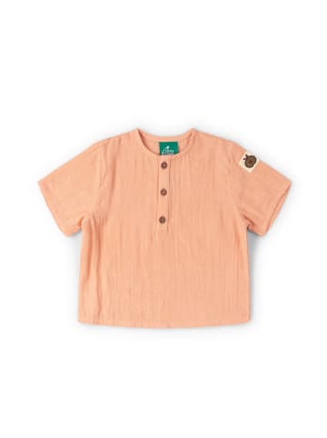 Little Green Radicals Kurzärmeliges Henley-Top in Rosa