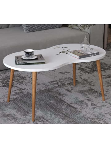 ebuy24 Couchtisch weiß, Barilo Weiß 90 x 41 cm