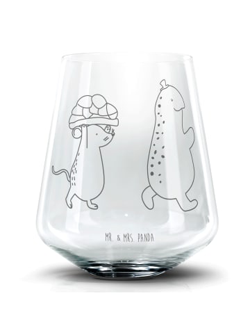 Mr. & Mrs. Panda Blümchentail Glas Schildkröte Maus ohne Spruch in Transparent