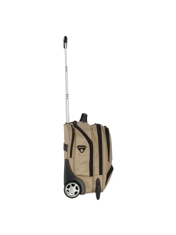 Dermata 2 Rollen Businesstrolley 41 cm Laptopfach champagner