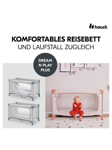 Hauck Reisebett Set Dream N Play Plus in grau,blau