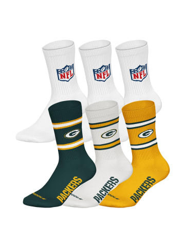 NFL Socken 6er Pack in Green Bay Packers/Weiß