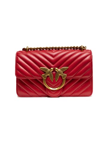 Pinko Rot Leder Love Ein Mini Schulter Tasche