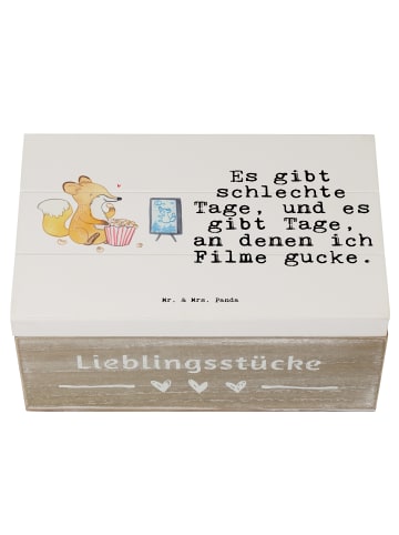 Mr. & Mrs. Panda Erinnerungsbox Fuchs Filme gucken mit Spruch in Weiß