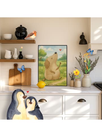 Mr. & Mrs. Panda Poster Hund Liebe Design ohne Spruch in Weiß