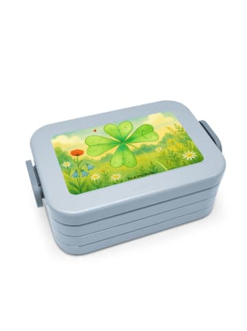 Mr. & Mrs. Panda MEPAL Bentobox Blume Kleeblatt Design ohne Spruch in Blau Pastell