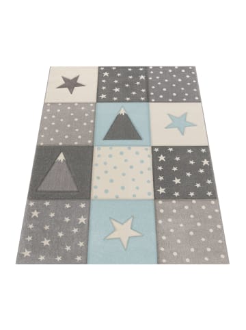 KADIMA DESIGN Kinderteppich Patchwork in Blau