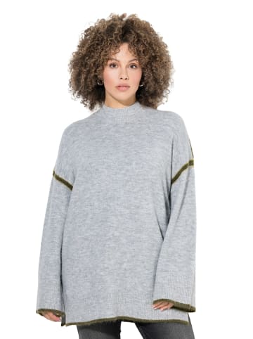 Ulla Popken Pullover in hellgrau mélange
