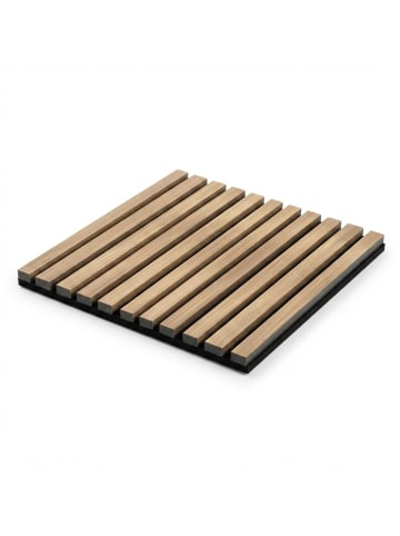 relaxdays 4 x Akustikpaneele in Natur- (B)60 x (H)60 cm