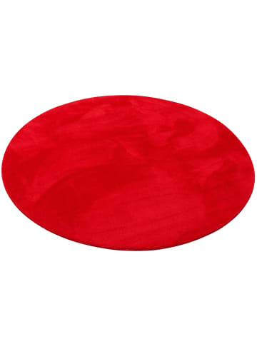 Pergamon Fellteppich Super Soft Pearl Rund in Rot