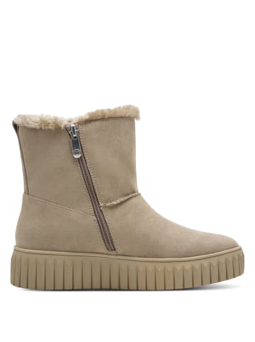Marco Tozzi Plateau Stiefeletten in Beige