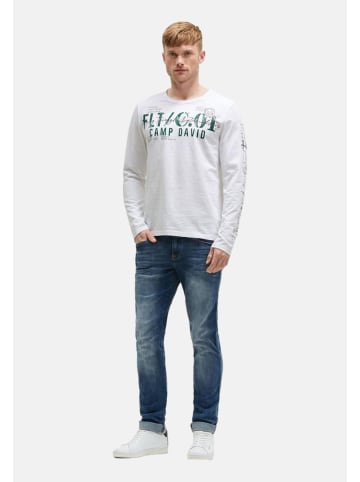 CAMP DAVID  Longsleeve 'Airplane Tour II' in weiß