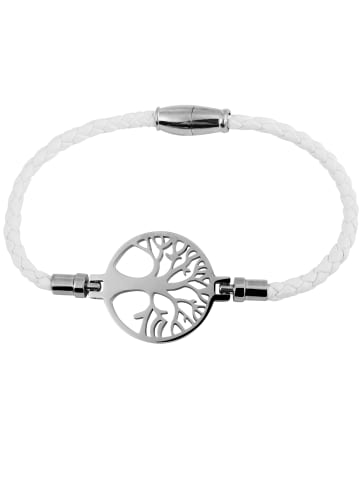 Adeliás Damen Armband Lebensbaum aus Edelstahl 18 cm in silber