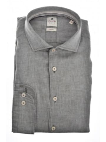 Pure Knopfleisten Langarmshirt für Herren in unifarben in uni