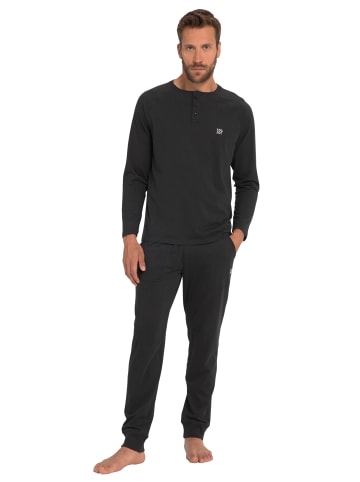 JP1880 Langer Schlafanzug in schwarz