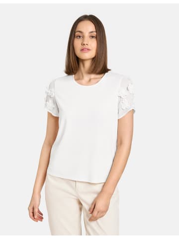 TAIFUN T-Shirt Kurzarm Rundhals in Offwhite