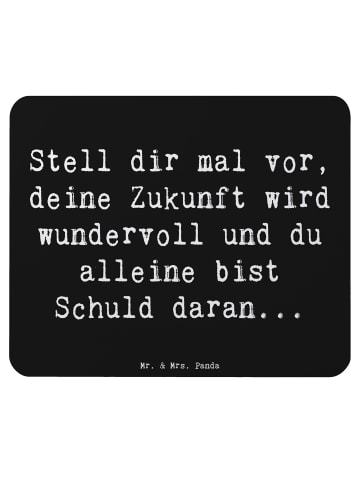 Mr. & Mrs. Panda Mauspad Spruch Mutig zu sich selbst stehen mit ... in Schwarz
